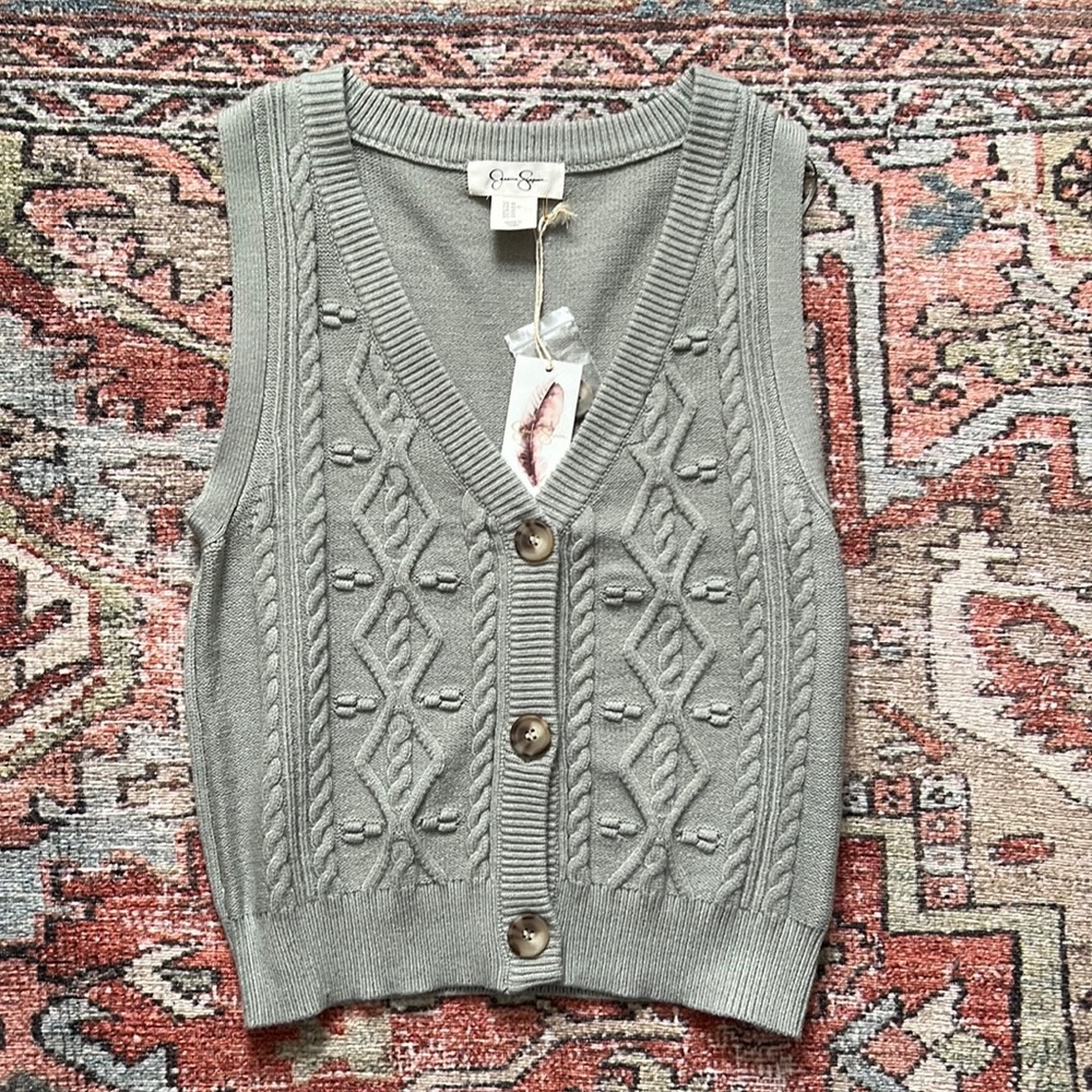 NWT cable knit sweater vest